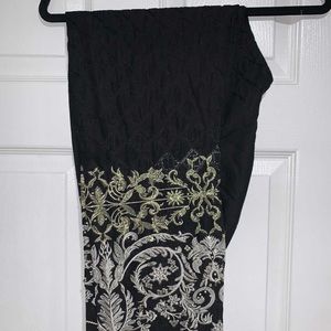 Embroidered black pants